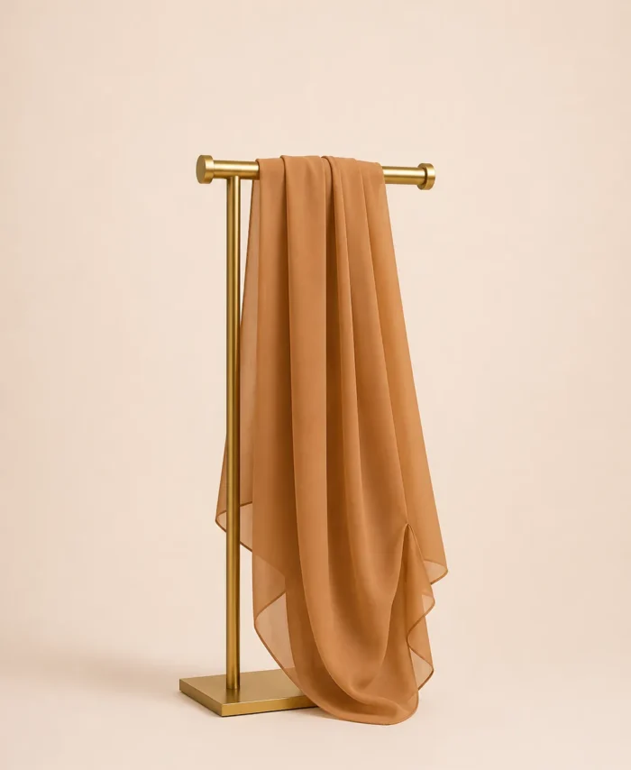 Camel Plain Georgette Stole