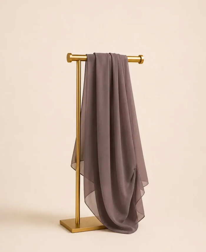 Dusty Coffee Plain Georgette Stole