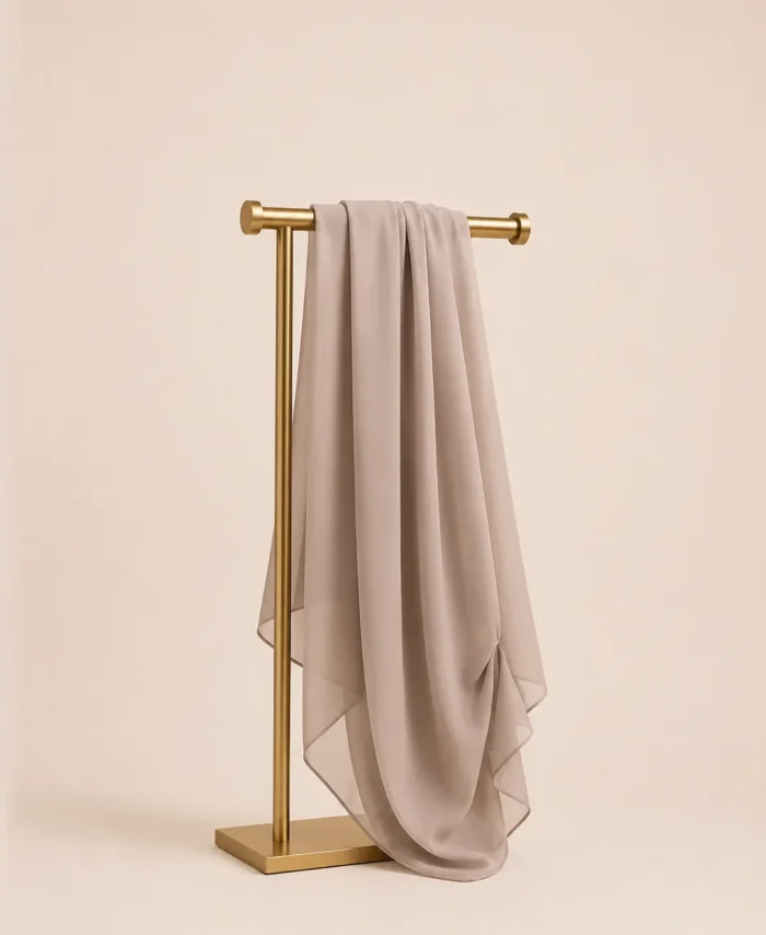 Oatmeal Plain Georgette Stole