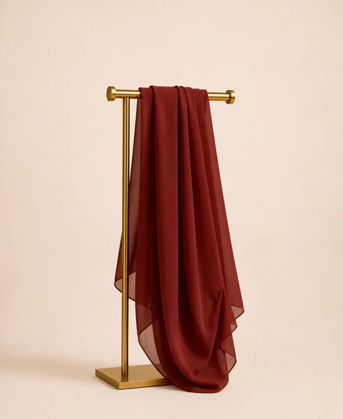 Pecan Plain Georgette Stole